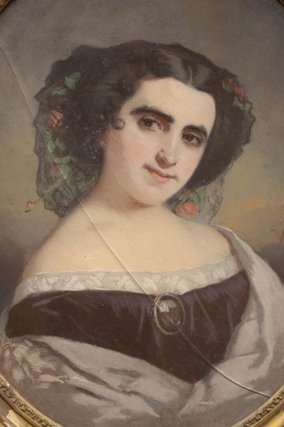 Ecole française milieu XIX°
Portraits de...