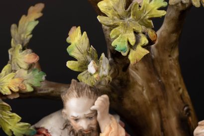 Groupe en porcelaine allemande représentant...
