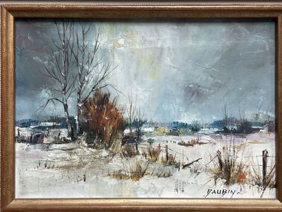 Jean-Pierre DAUBIN (1942)
Un soir d'hiver.
huile...