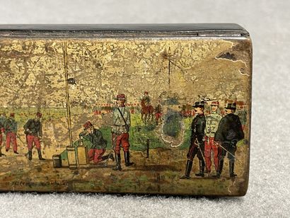 Necessaire à écrire, métal argenté et manche...