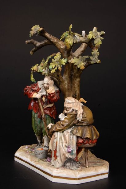 Groupe en porcelaine allemande représentant...