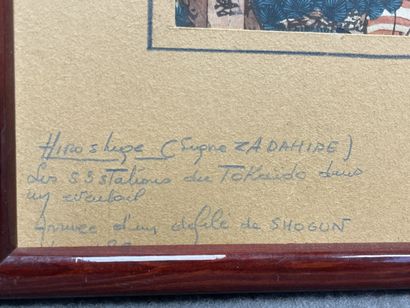 Deux estampes japonaises XIXème
33 x 22 cm....