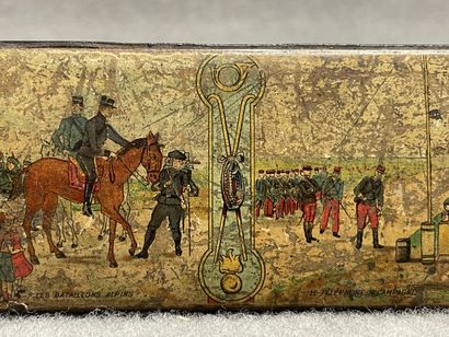 Necessaire à écrire, métal argenté et manche...