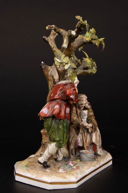 Groupe en porcelaine allemande représentant...