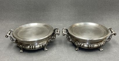 Paire de chauffe plat en maillechort
12 x...