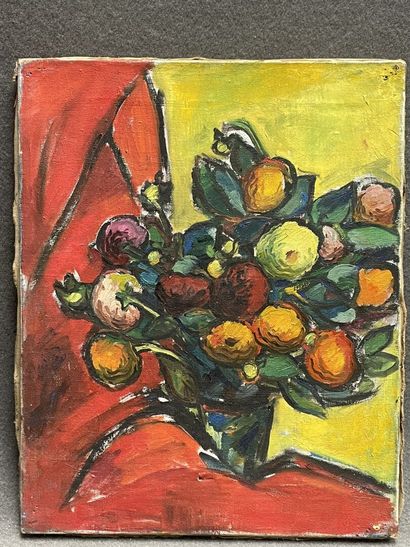 Ecole française milieu XX°
Bouquet de fleurs.
huile...