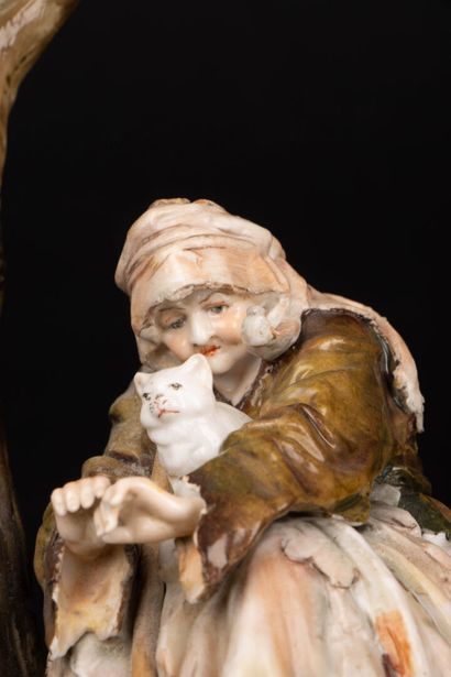 Groupe en porcelaine allemande représentant...
