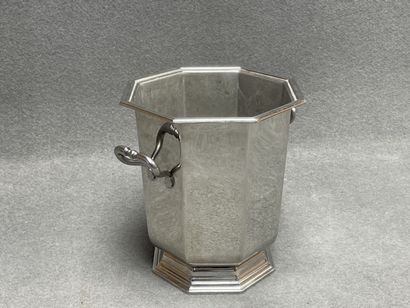 Jean Couzon. 
Seau à Champagne à pans coupés...
