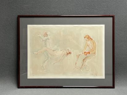 Léonor FINI (1907-1996).
Scènes érotiques
Lithographie...