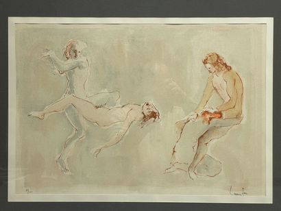 Léonor FINI (1907-1996).
Scènes érotiques
Lithographie...