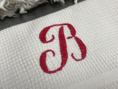Lot de 
-12 serviettes monogramées P.R.
-Quatre...