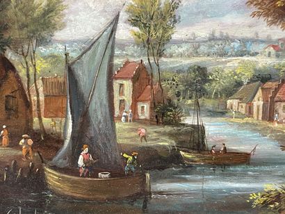 Ecole italienne XX°
Paysage
Huile sur panneau...