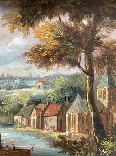 Ecole italienne XX°
Paysage
Huile sur panneau...