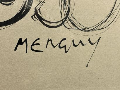Frédéric MENGUY (1927-2007) 
Femme au chapeau
Lithographie...