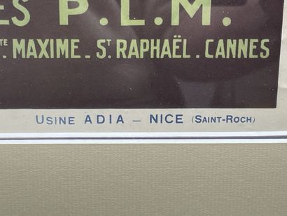 Sept affichettes PLM , réseau ferré Paris...