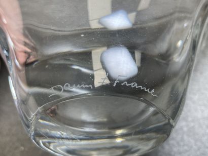 DAUM 
Deux coupes en cristal. 
15 x 51 x...
