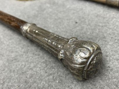 Deux grandes Loupes de bureau. 
L. :29 cm...