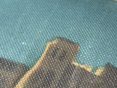 Impression sur tissu début XX°. 
 