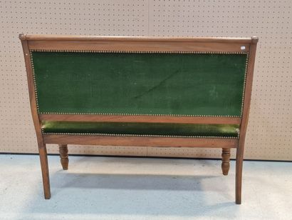 Banquette Louis Philippe granie de velours...