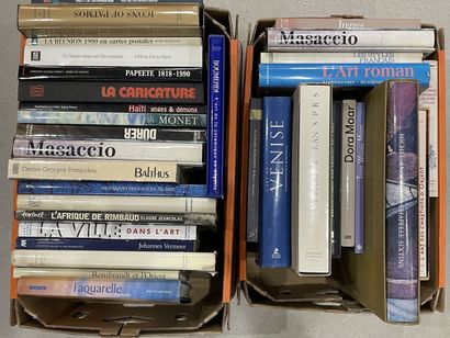 Deux cartons de livres d'art.
