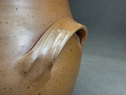 Paire de potiches en grès de Puisaye fin...