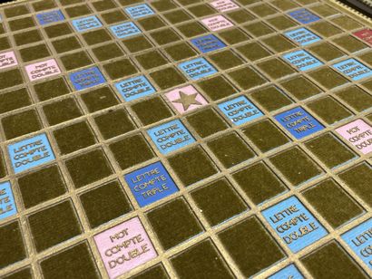 Scrabble de luxe en velours. Années 1970