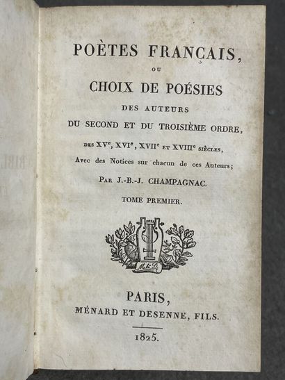 CHAMPAGNAC
Poètes Français ou choix de poèsies...