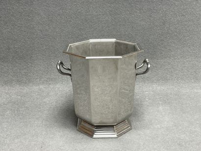 Jean Couzon. 
Seau à Champagne à pans coupés...