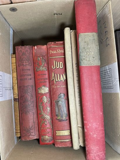 Trois cartons de livres reliés: Jeunesses,...