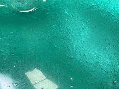 Verrerie. 
Coupe en cristal et mortier en...