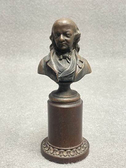 Buste d'homme en régule et buste d'homme...