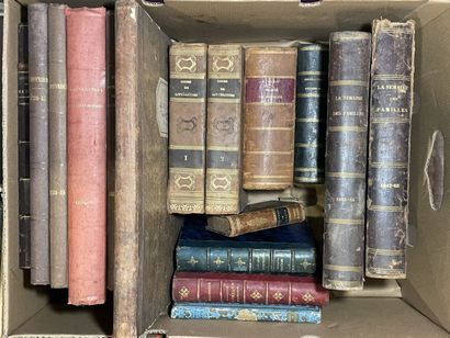 Trois cartons de livres reliés: instruction...