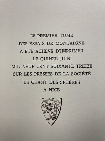 MONTAIGNE 
Les Essais. Illustrations de DA...