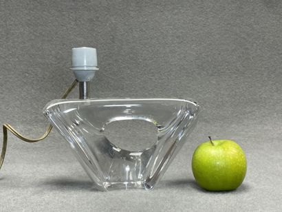 Daum France. 
Pied de lampe en cristal. 
H....