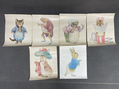 Beatrix POTTER.
Suite de 6 posters années...