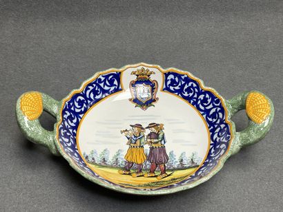 Henriot Quimper.
Melonnière en faience à...