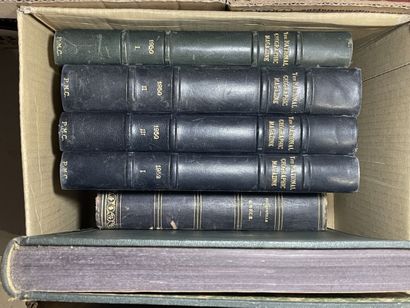 Trois cartons de livres reliés: instruction...