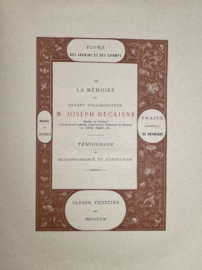 ROTHSCHILD, (Jules de) et al. - Botanique...