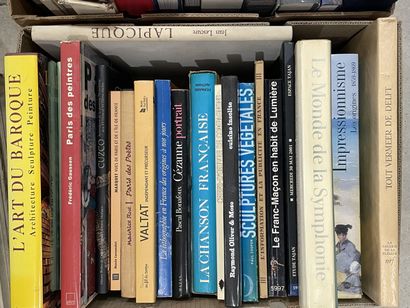 Deux cartons de livres d'art