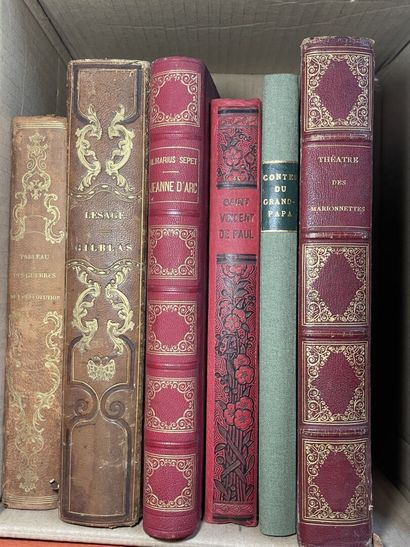Trois cartons de livres reliés: Jeunesses,...