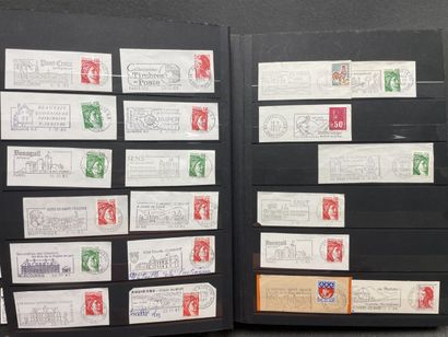 Collection de 12 albums de timbres oblitérés,...