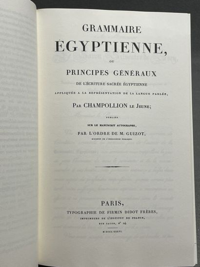 Jean François Champollion. 
Principes généraux...