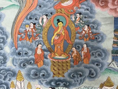 Thangka tibétain moderne
90 x 60 cm.