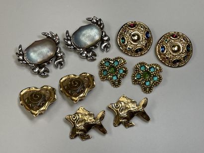 Collection de 5 paires de clips d'oreille...