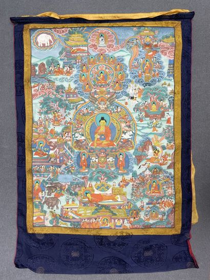 Thangka tibétain moderne
90 x 60 cm.
