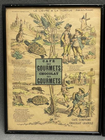 Six publicités des chocolat des gourmets....