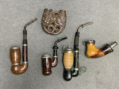 Collections de pipes en bois et écume de...