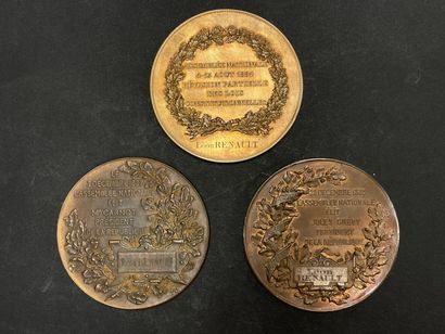 Assemblée Nationale Trois médailles républicaines...