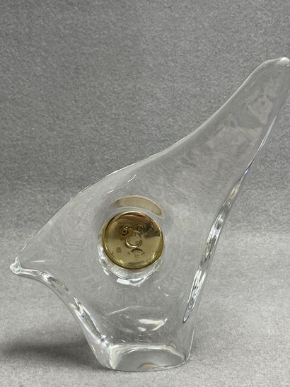 SCHNEIDER: Pendule en cristal figurant un...
