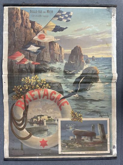 Hugo D'ALÉSI (1849-1906)
Bretagne. 
Affiche...